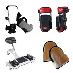 ProKnee, Milwaukee stabilizer, leather-faced knee pads, and ergonomic seat