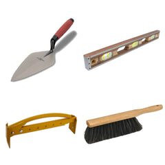 Professional mason's trowels and hand tools