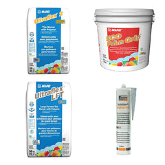 Thin set, adhesives, primer from Mapei and Schluter