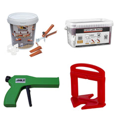 Tile leveling systems from Raimondi, Perfect Level Master, MLT and Rubi Tools