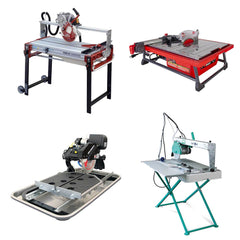 Tile and stone saws from Raimondi, Rubi Tools, Imer and Pearl Abrasive