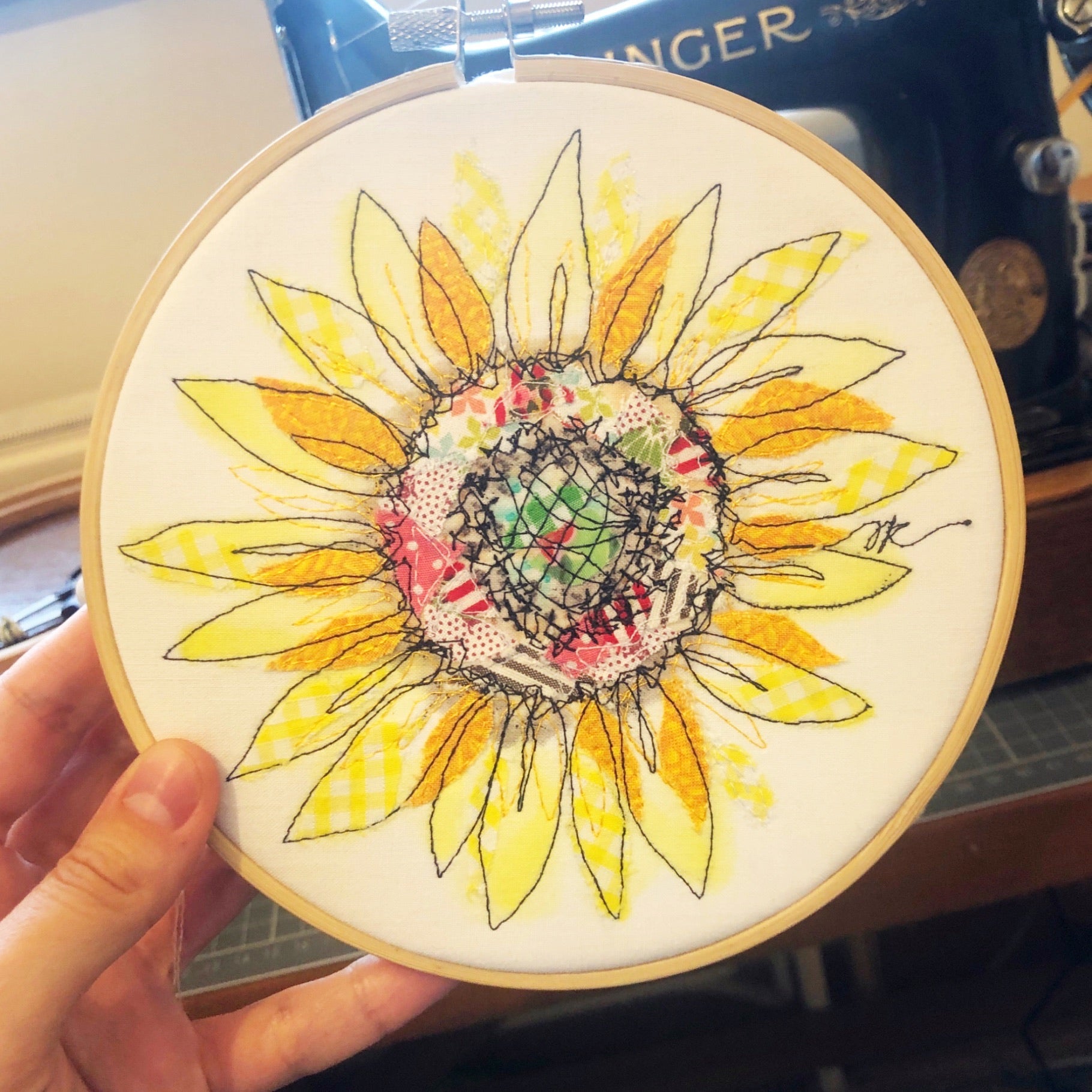 sunflower embroidery