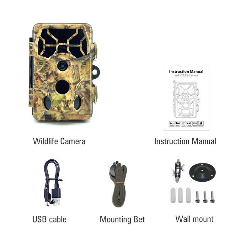 Clear Vision Cam WiFi Bluetooth Wireless Wildlife Trail Camera