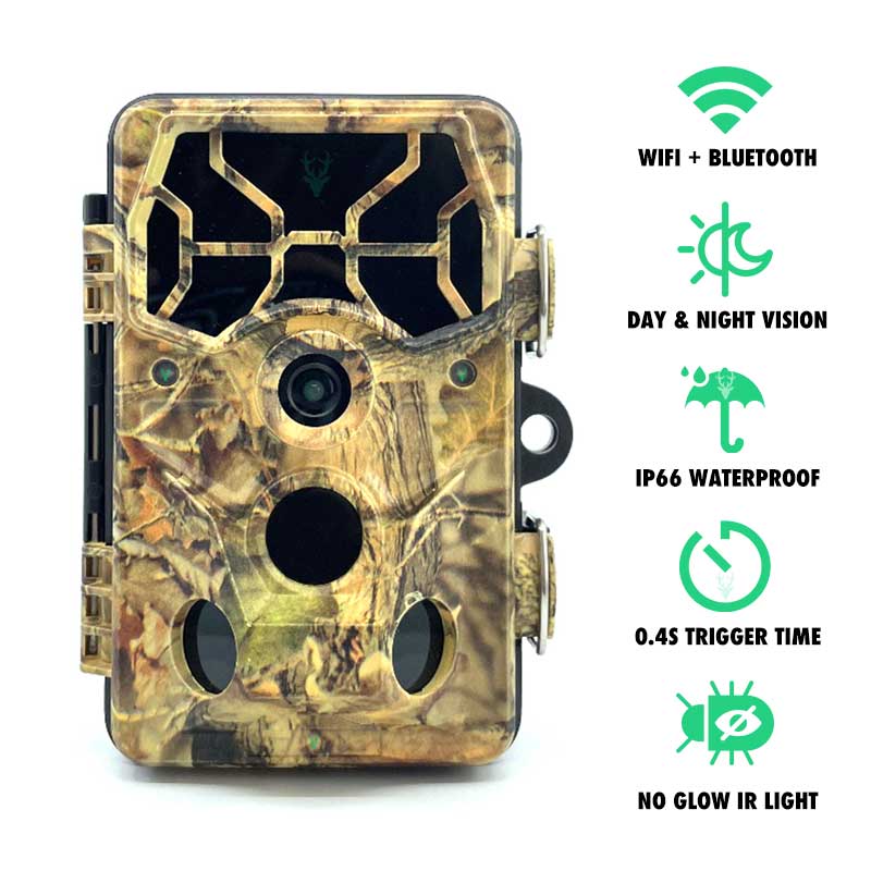 Clear Vision Cam WiFi Bluetooth Wireless Wildlife Trail Camera