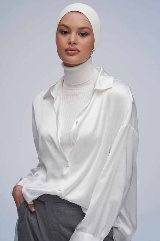 Bella Hijabs Satin Lined Under Cap - Off White