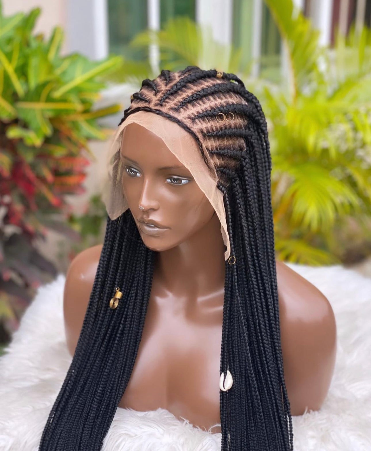 Back Cornrow Braided Wig