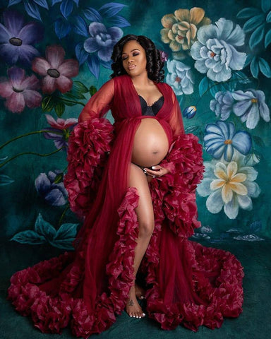 Moma little just above queen 👑 ~ Maternity gown for photoshoot