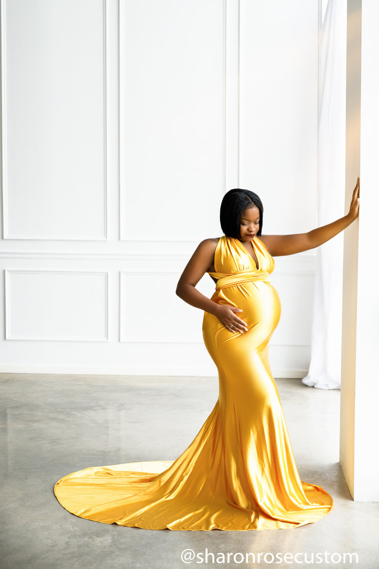 gold maternity dresses for baby shower