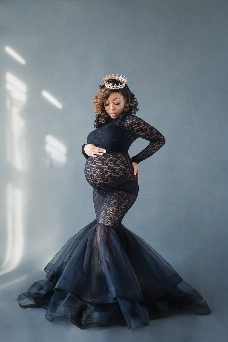 black maternity dress for baby shower