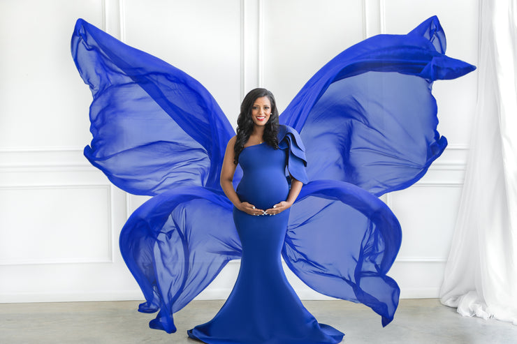 royal blue dress for baby shower