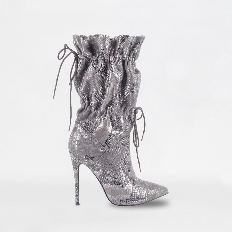 Rihana Mid-Calf Boots - Slouchy Pointed 