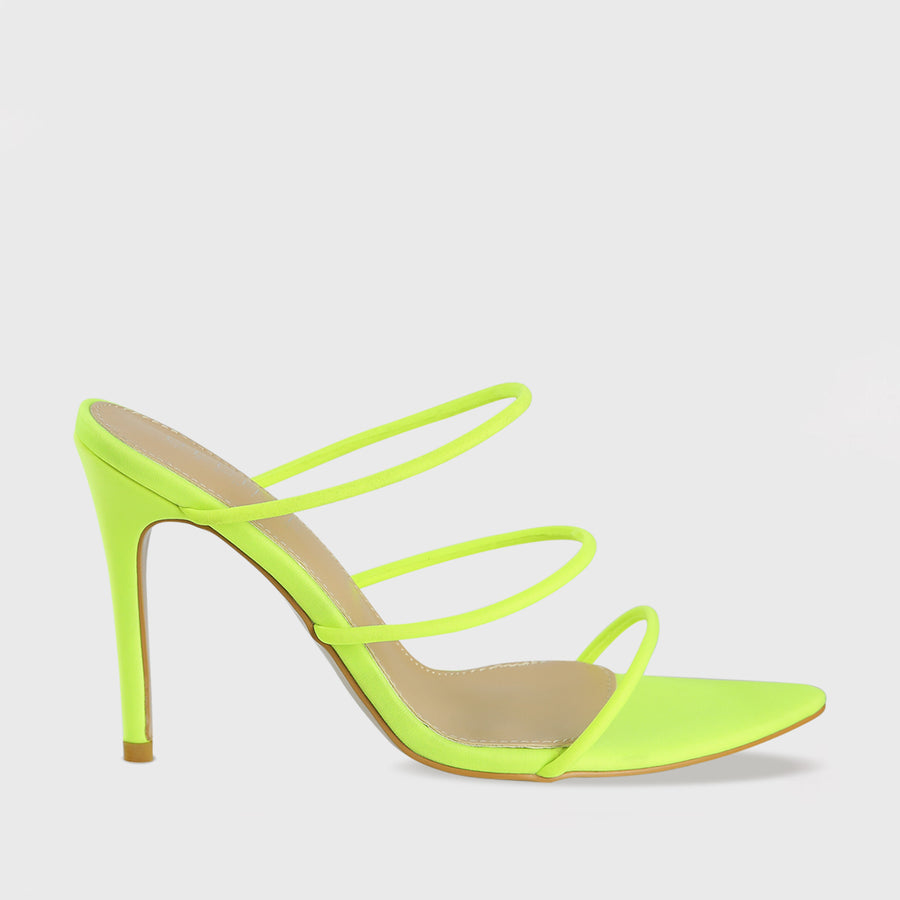 neon mule heels