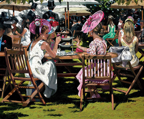 Painting of afternoon tea at Ascot