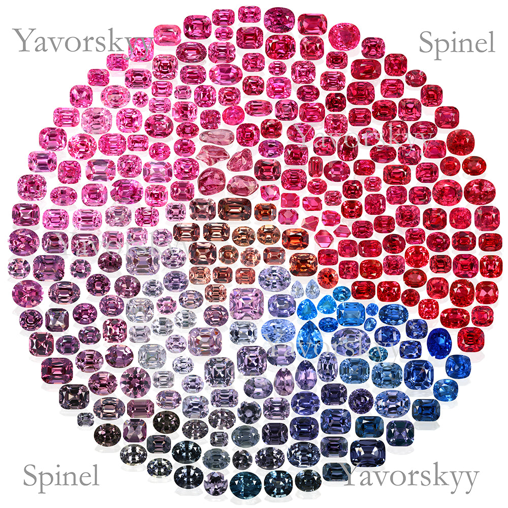 Spinel colors All colors of Spinel Yavorskyy Red Spinel Blue spinel Pink Spinel Grey Spinel Lilac spinel Jedi spinel Natural Spinel