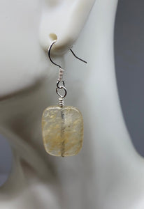 Citrine Genuine Stone Pendant Necklace & Earrings Set FREE SHIPPING