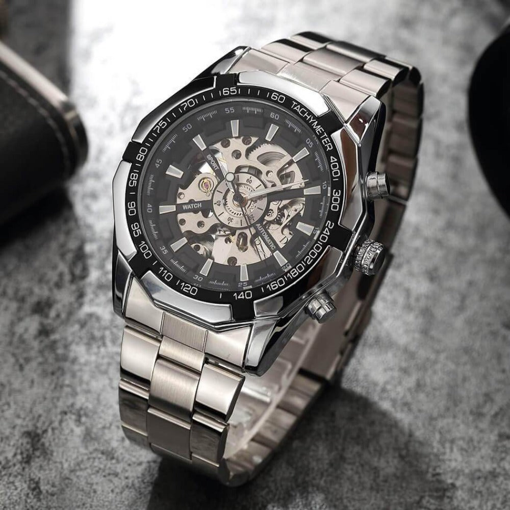 Time For All Kinds - Men's Automatic Mechanical Skeleton Sport Watch