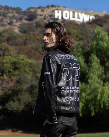 Black moto leather jacket - biker inspired fashion