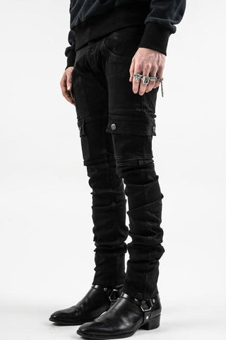 Black Kyle stacked jeans