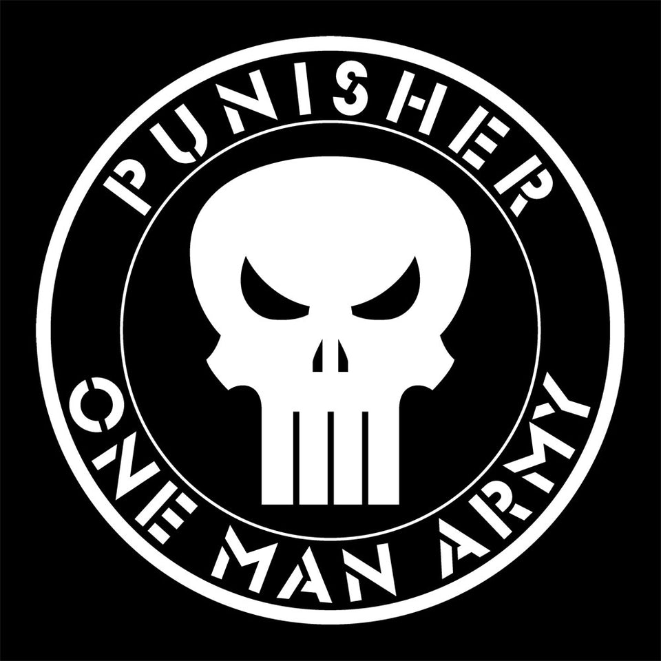 Marvel Comics The Punisher One Man Army Fitted Black T Shirt Dorksidetoys