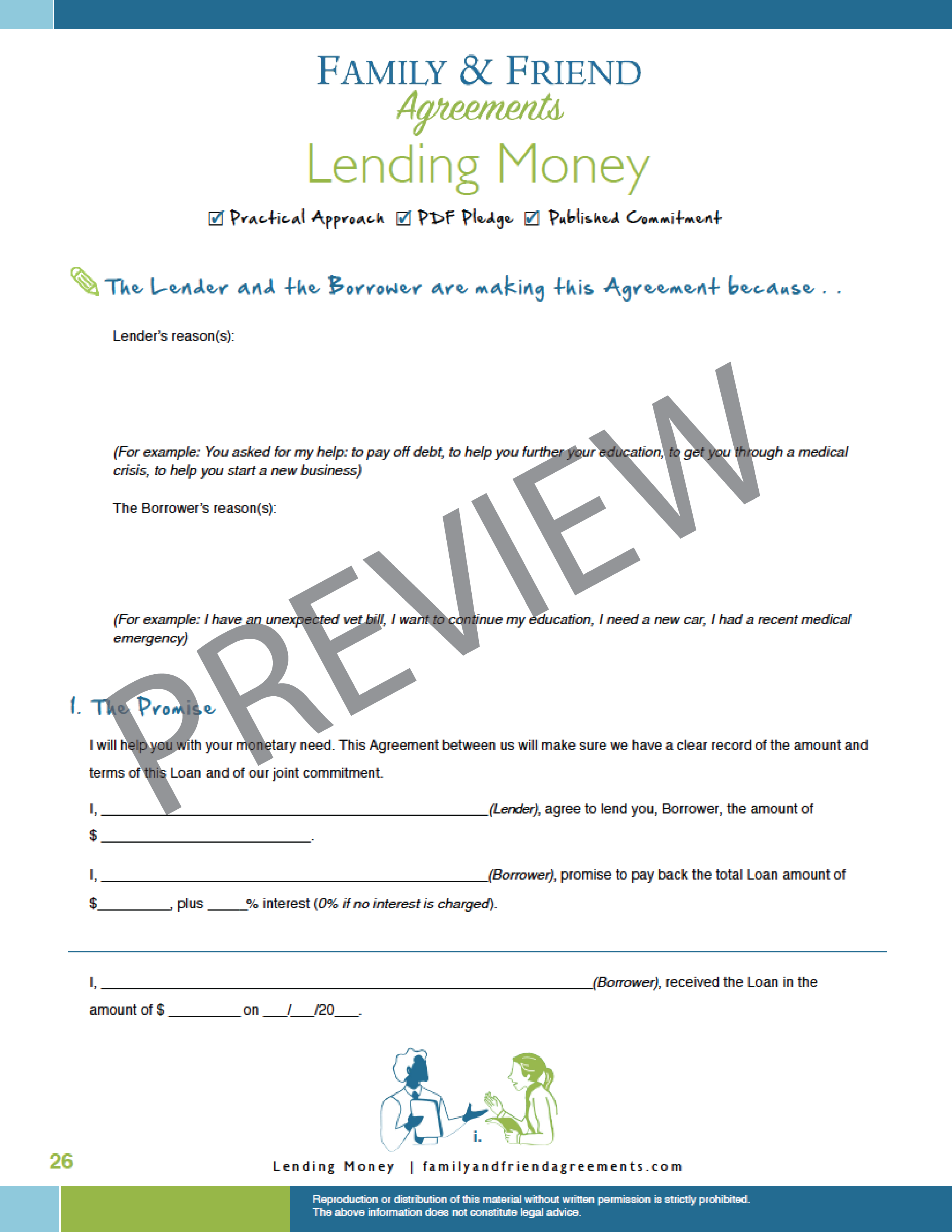Lending Money Agreement Family and Friend Agreements