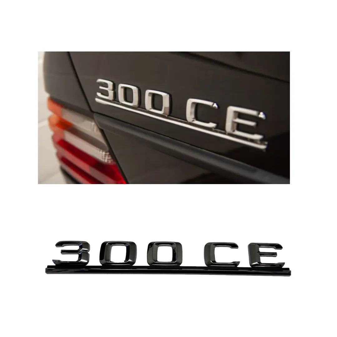 Typenzeichen Schriftzug verchromt 300CE für Mercedes Benz W124 Coupé und Cabrio - MBZCLASSICPARTS GmbH