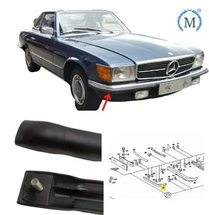 W107 SL SLC protección carril parachoques delantero derecho nuevo