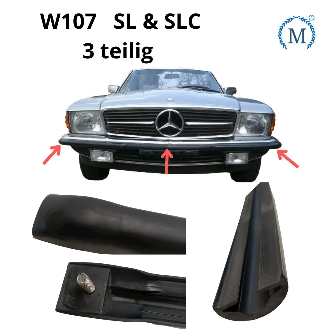 W107 SL SLC beschermingsrails SET voorbumper nieuw