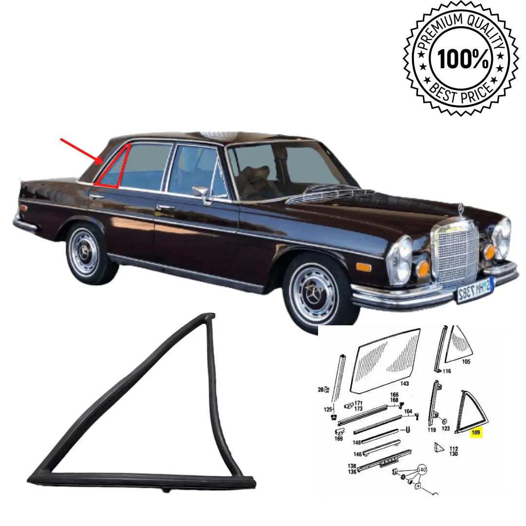 W108 W109 Seal triangular window rear right new