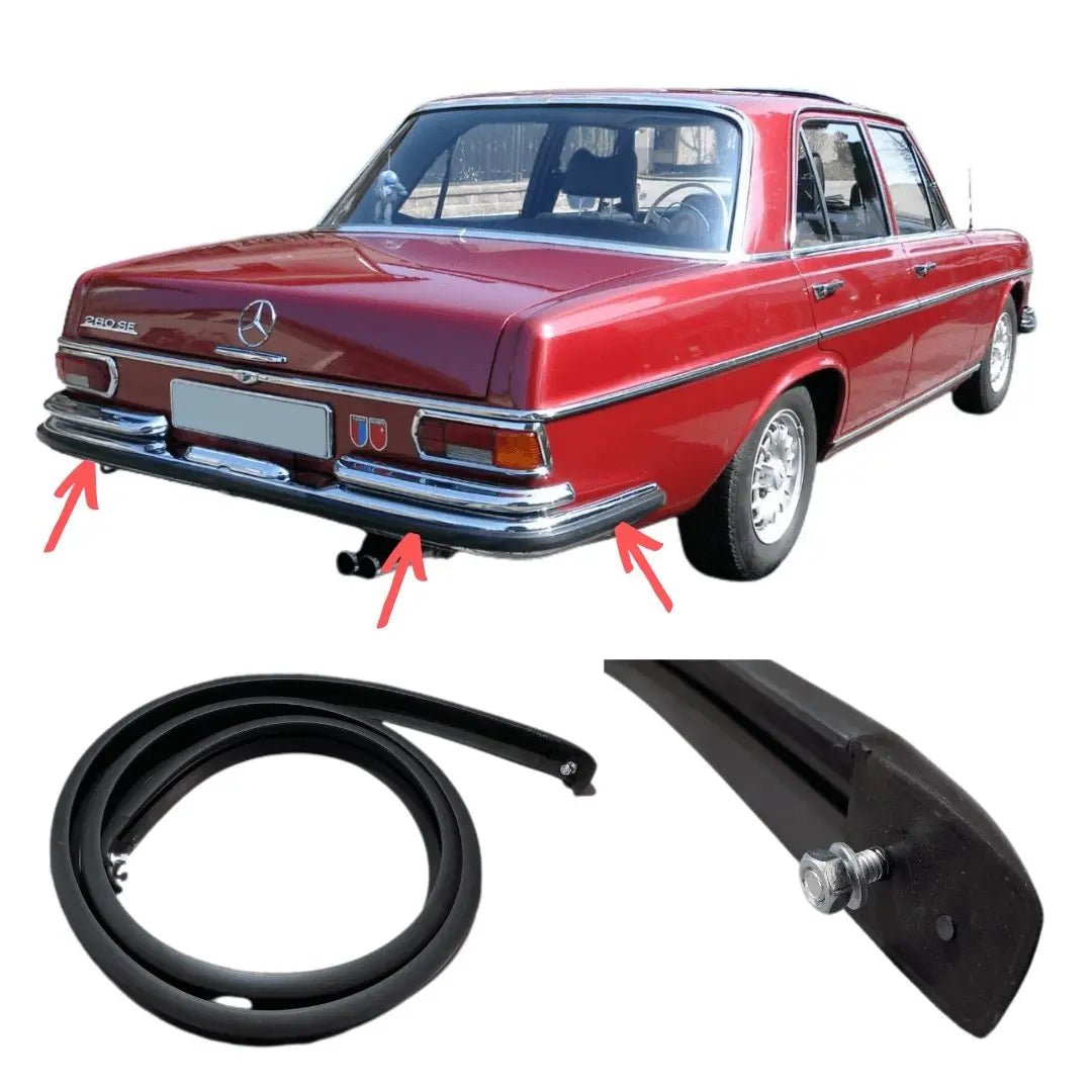 W108 W109 S SE SEL stootrubber achterbumper NIEUW