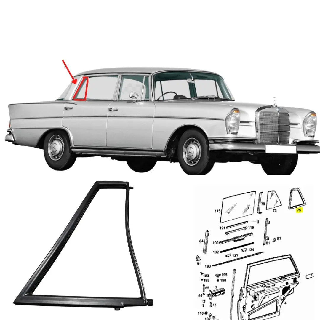 W110 W111 W112 Abdichtung Dreiecksfenster hinten rechts NEU