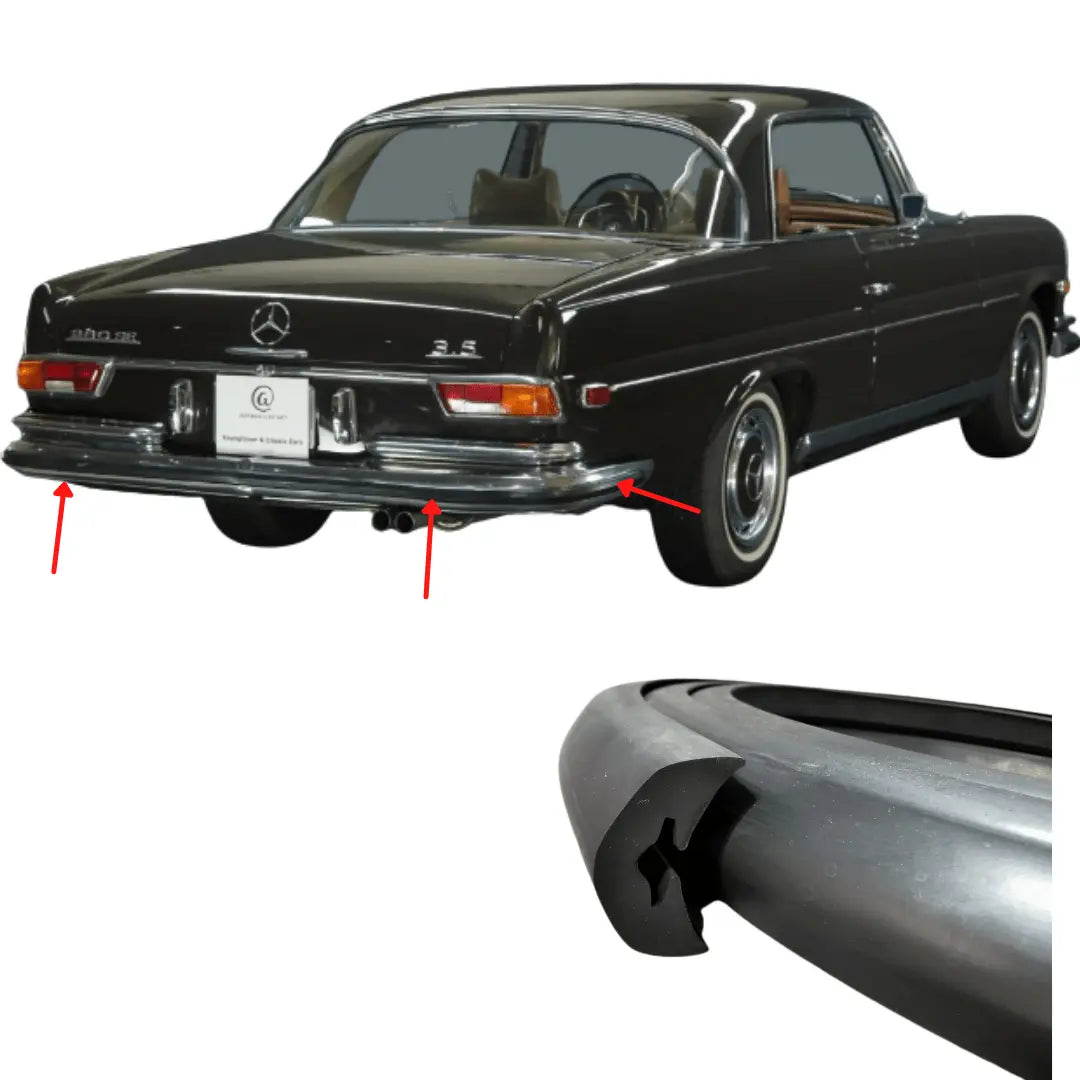 W111 W112 Coupé & Cabrio 1969-71 Stoßstangen Schiene hinten Neu