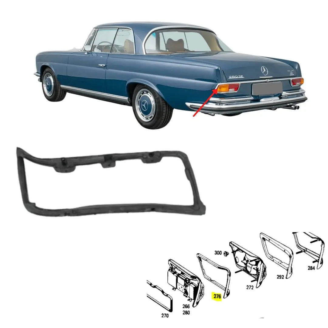 W111 W112 Coupé e Cabrio Guarnizione fanale posteriore sinistro 1961-69 Nuovo