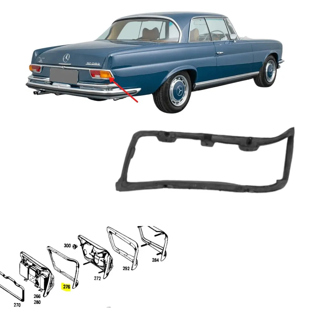 W111 W112 Coupé & Cabrio Dichtung Rücklicht rechts 1961-69 Neu