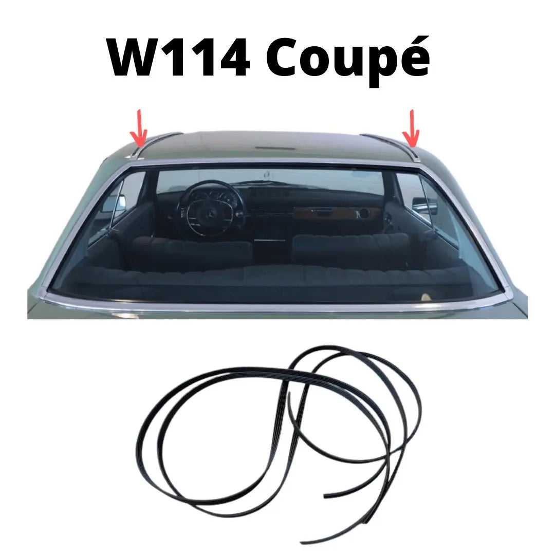 W114 Coupé piping trim roof rails SET NEW