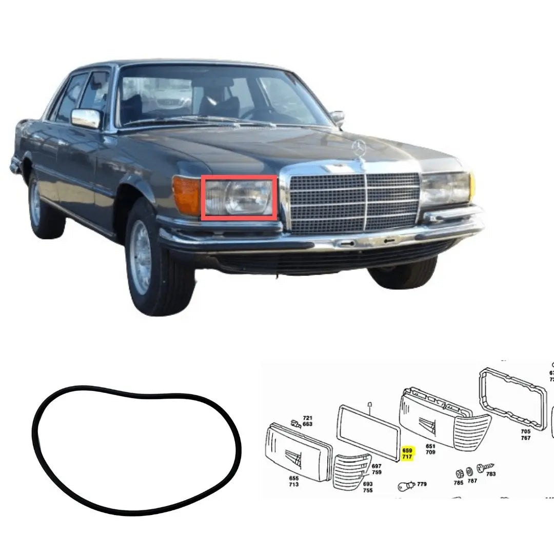 W116 S SE SEL طوقا الزجاج الأمامي جديد