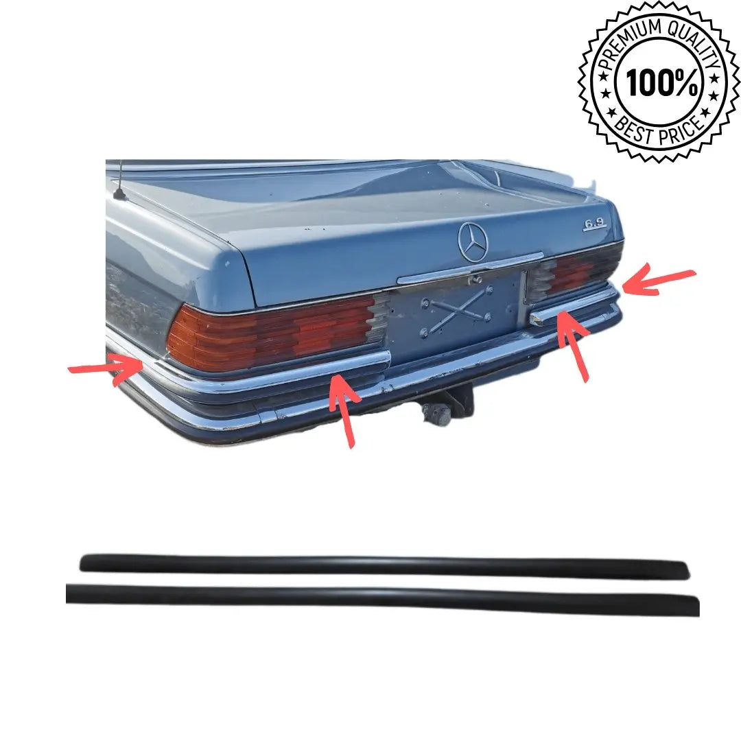 W116 S SE SEL bumper rails rear top NEW