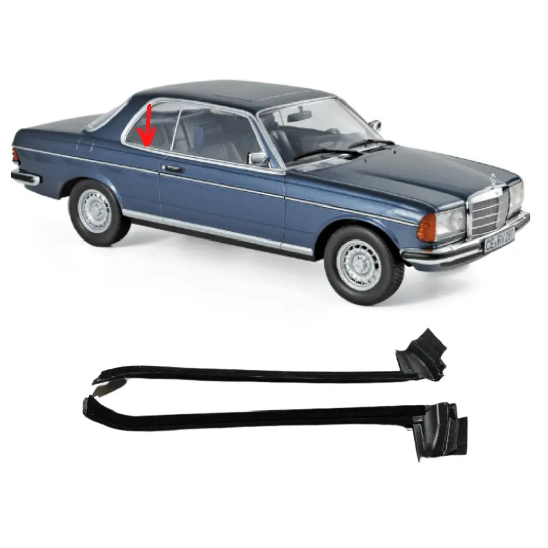 W123 Coupé sealing rails SET rear window outside NEW