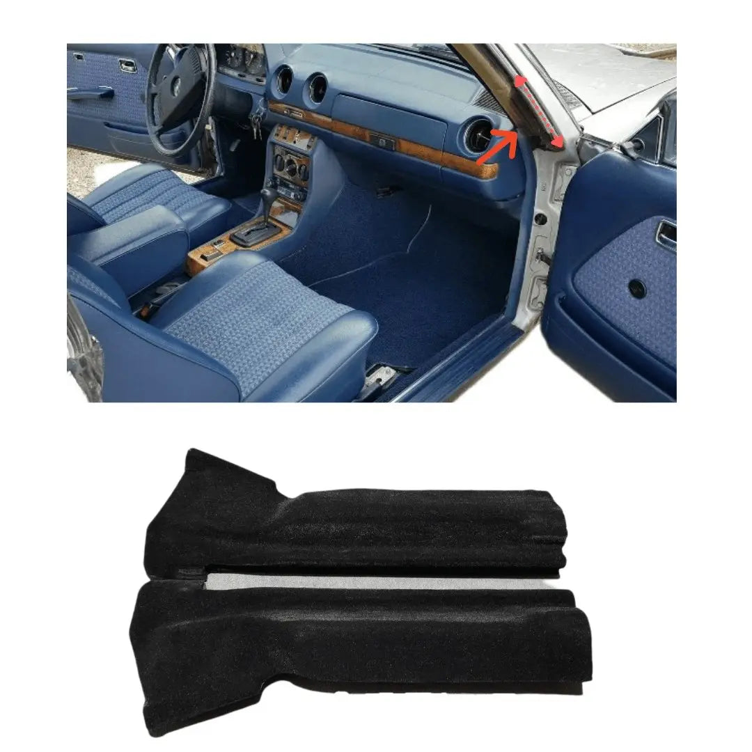 W123 Coupé seals SET A pillar right/left NEW