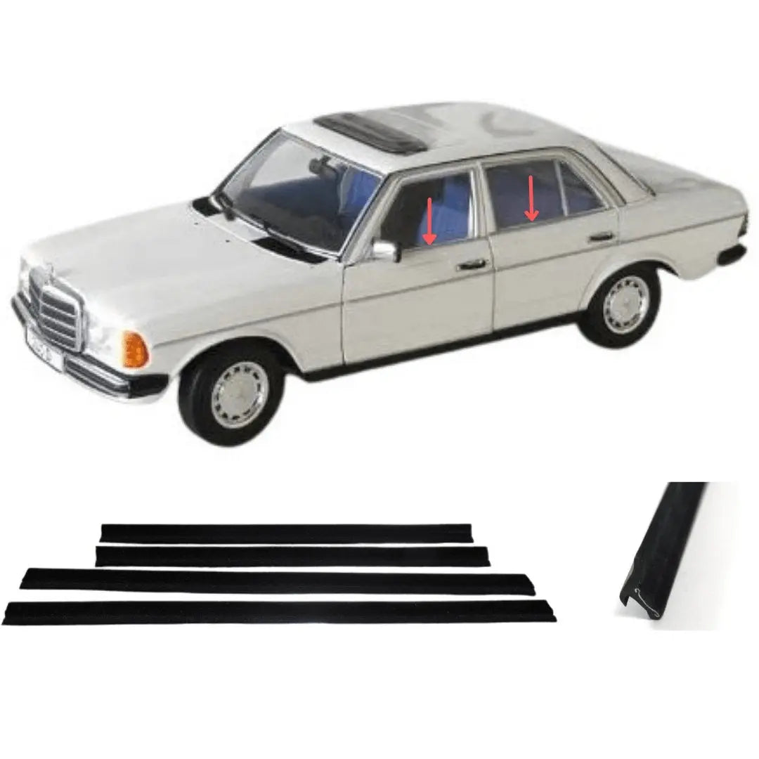 W123 Sedan window well trim SET Nouveau