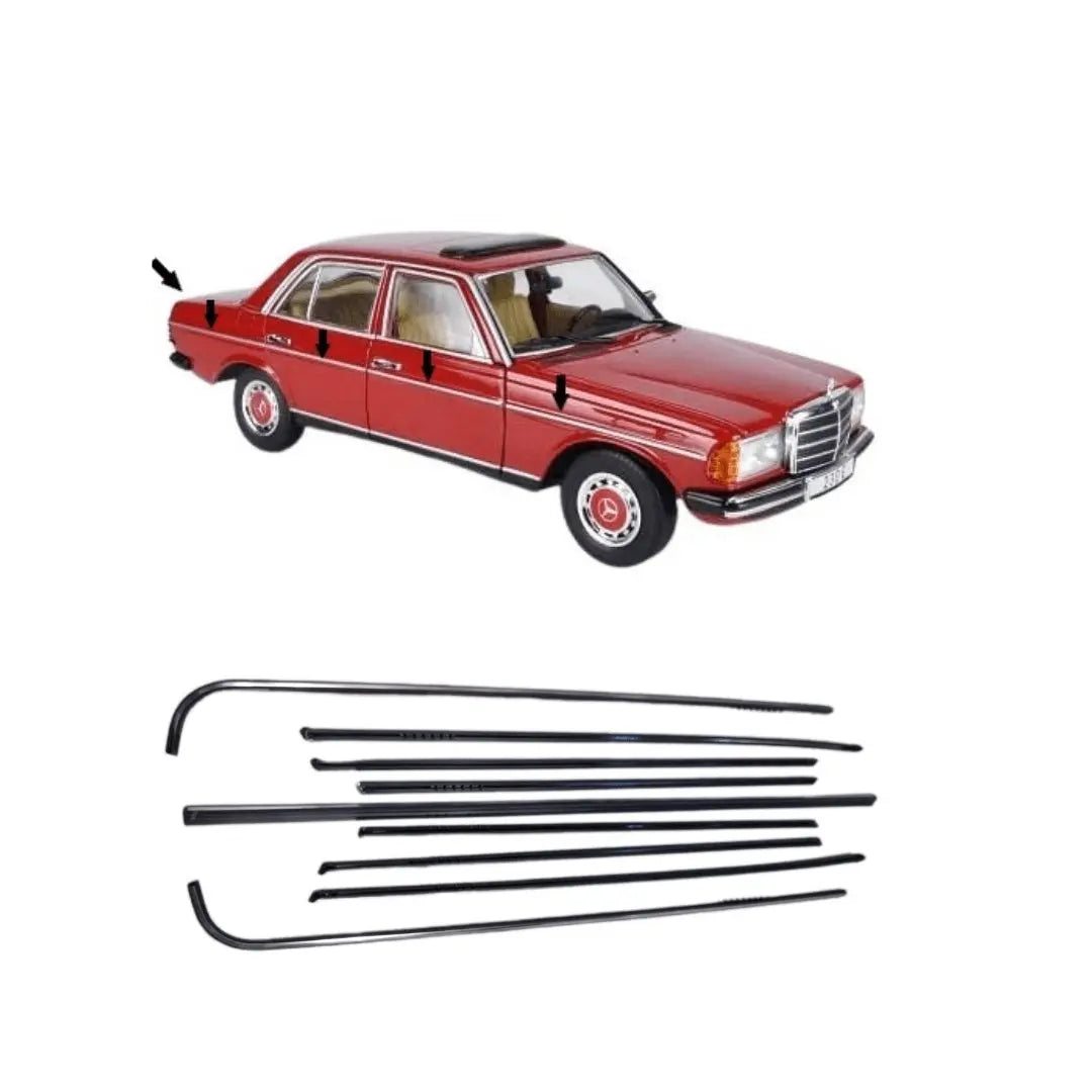 W123 Sedan guarnição conjunto 9 peças top novo