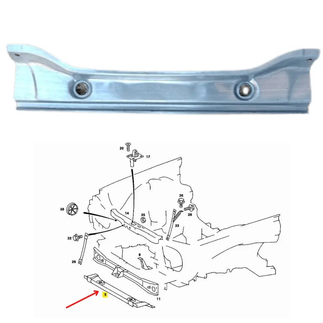 W123 support radiator support NEW