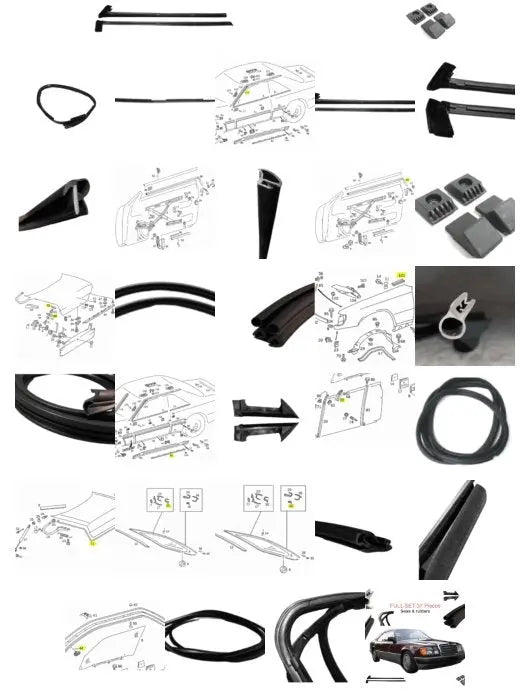 W124 C124 Coupé 40 teiliges Komplett Set Dichtungen NEU » Mercedes Teile  online kaufen