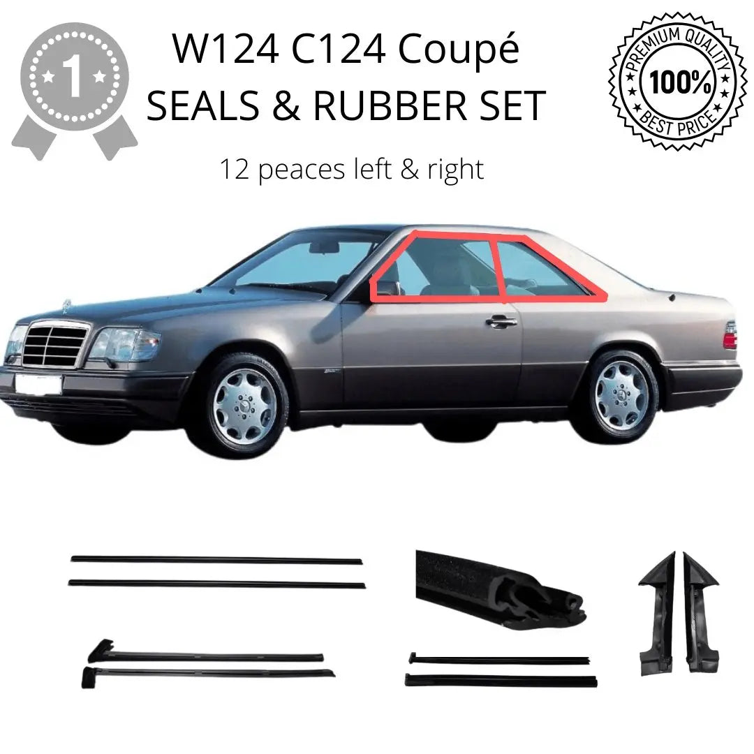 W124 C124 Coupé Abdichtungs SET 12 teilig links & rechts NEU