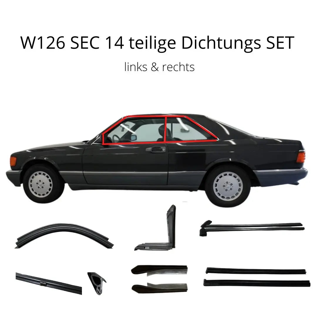 W126 C126 SEC Coupé 14-delige afdichtings SET NIEUW