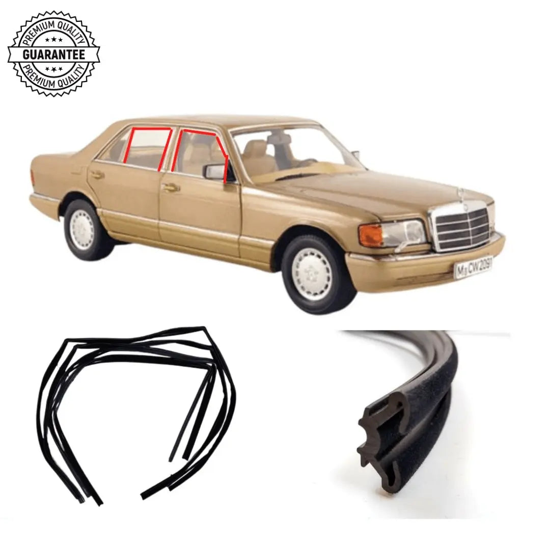 W126 S SE SEL Fensterlaufschienen SET 4 teilig NEU