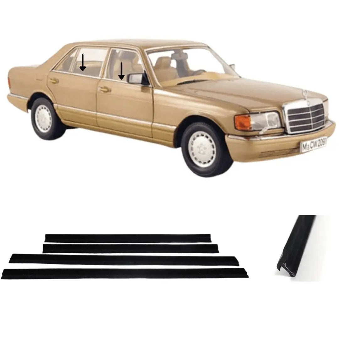 W126 S SE SEL Janela exterior bem aparada Set Novo