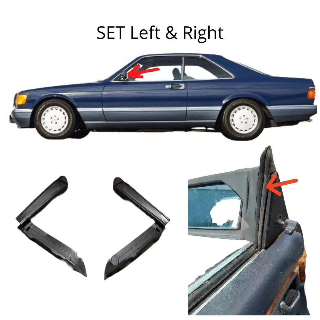 W126 SEC Coupé guia de janela de selagem SET direita & esquerda NOVO