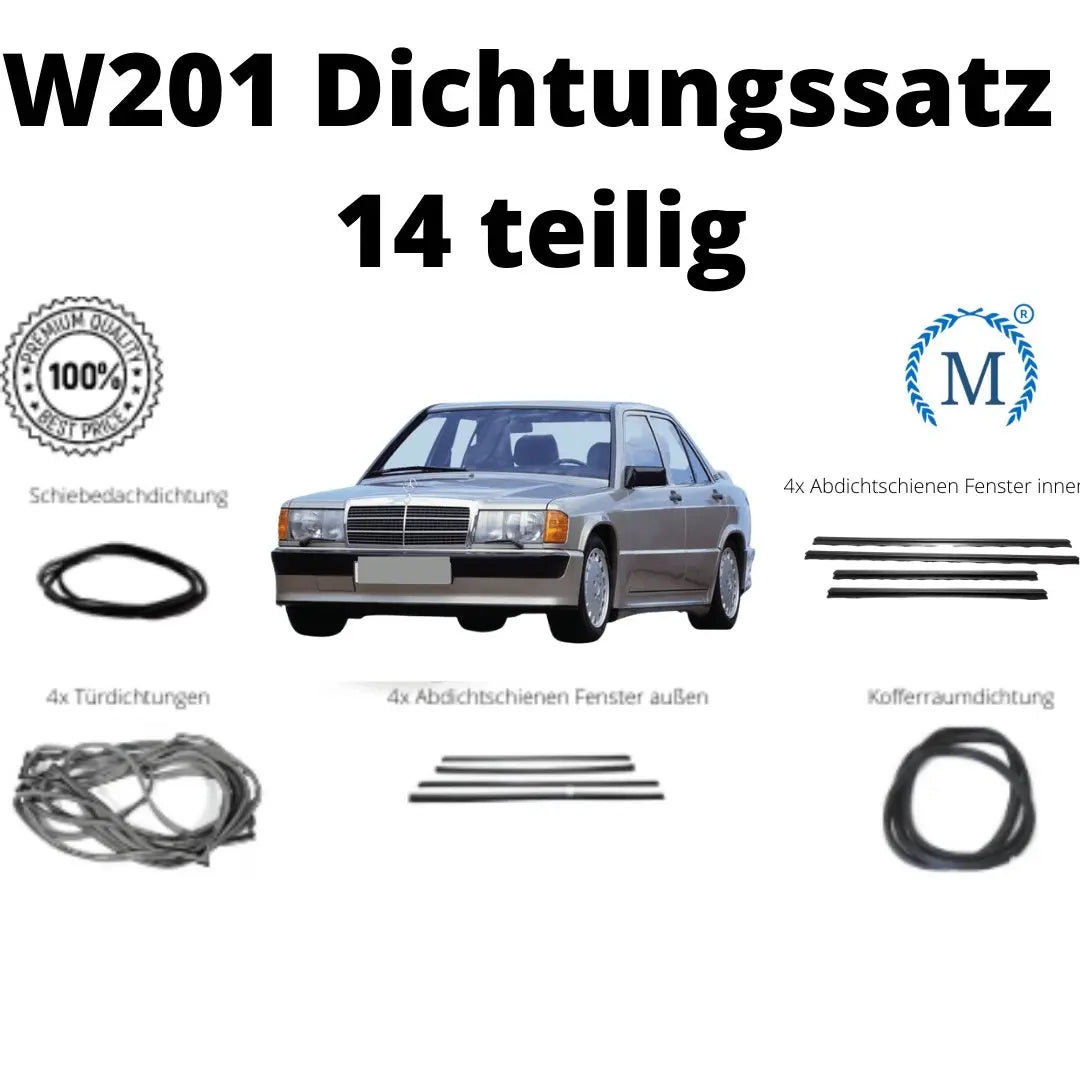 W201 190E 190D Dichtungssatz 14 teilig