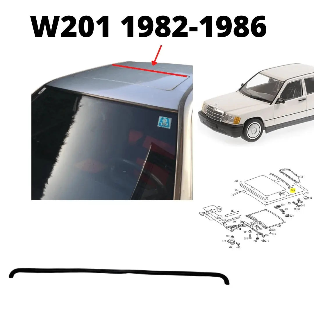 W201 selo de tejadilho traseiro novo 1982-1986