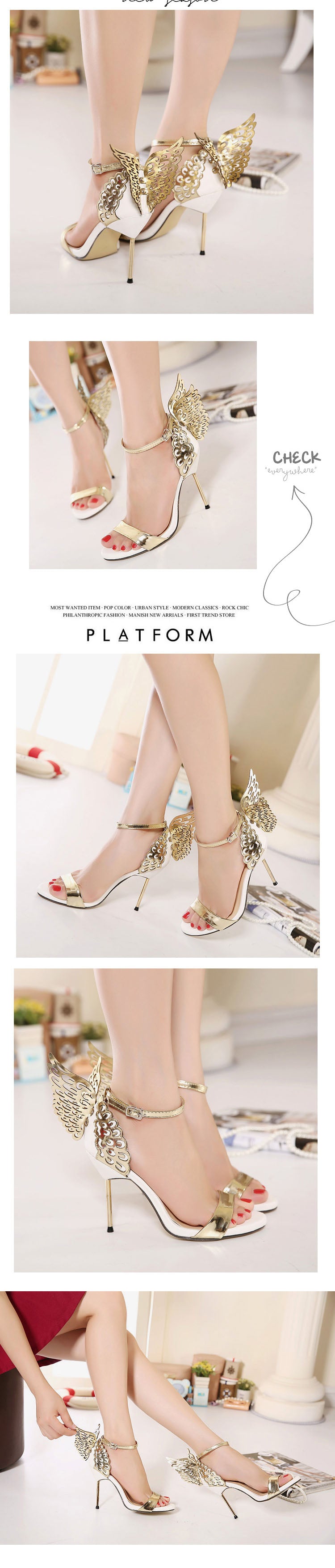 butterfly platform shoes